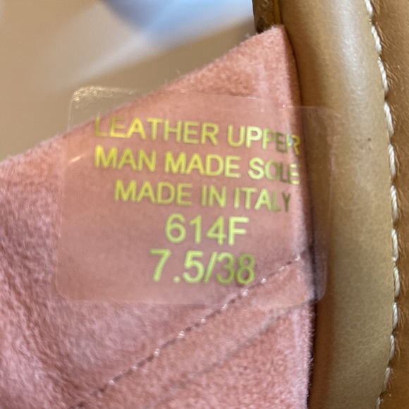 2 band cork heel sandals NWT! Size 7.5 Made in Italy - Picture 14 of 16